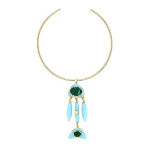 Resin Charm Choker Necklace