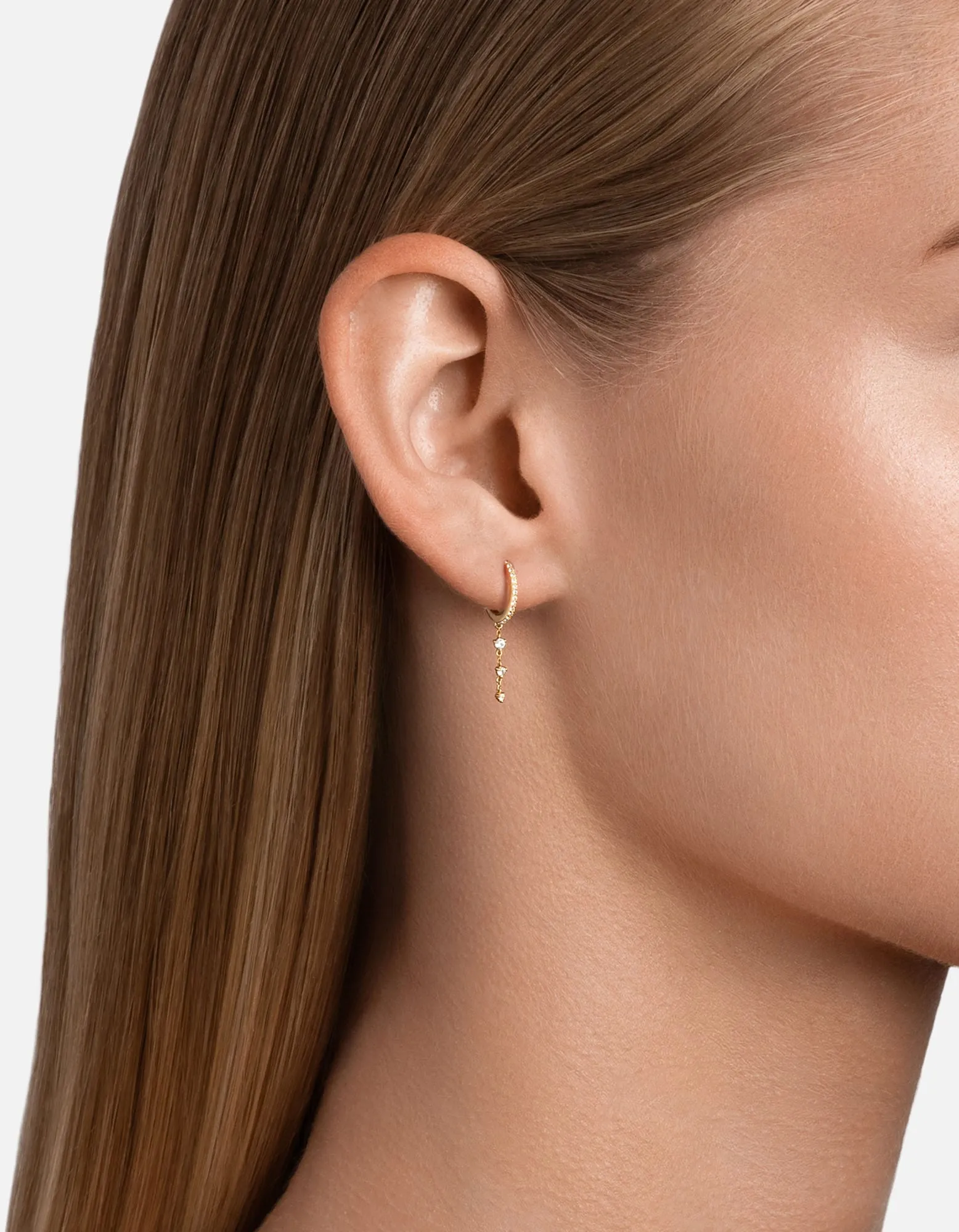 Rhea Earrings, Gold Vermeil/Sapphire
