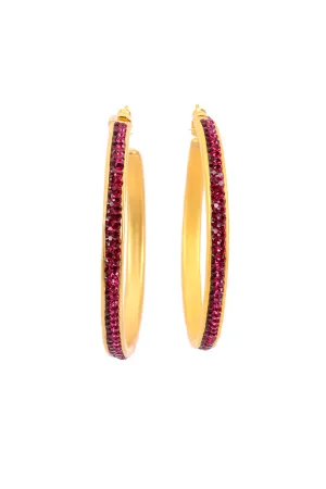 Rhinestone Hoop Earrings