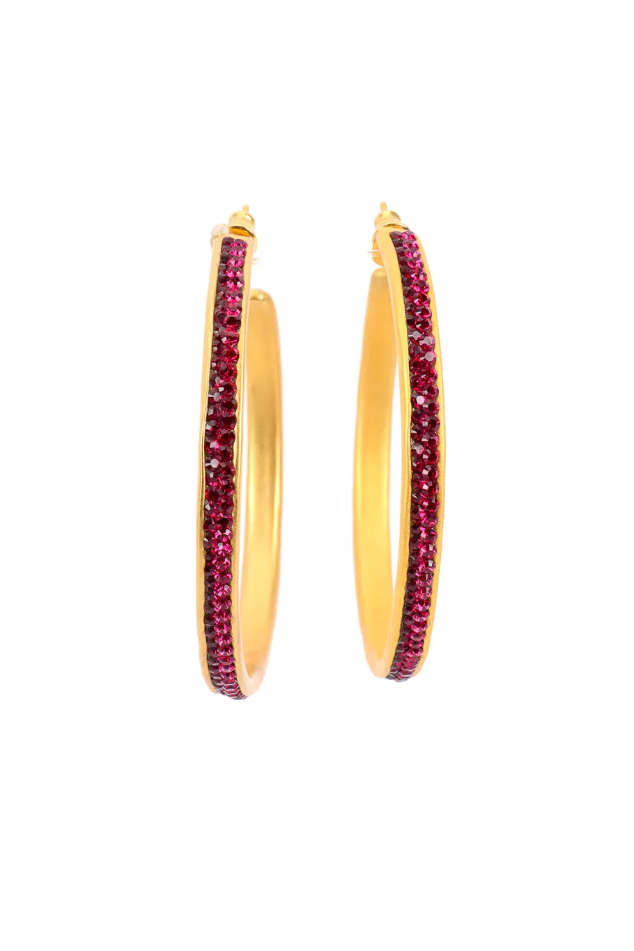 Rhinestone Hoop Earrings