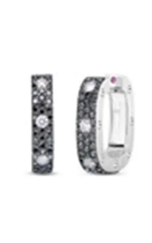 Roberto Coin Pois Mois Earrings White Gold, Black and White Diamonds (8881867AWERB)