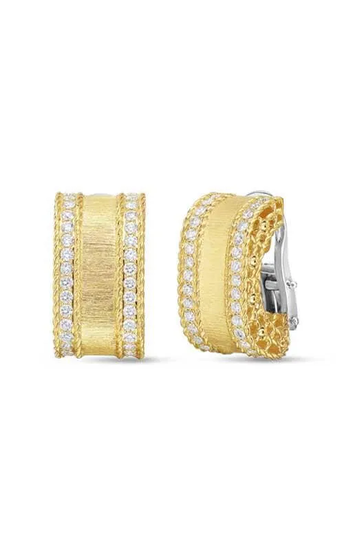 Roberto Coin Princess Earrings Yellow Gold and Diamond (7771206AYERX)