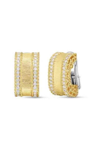 Roberto Coin Princess Earrings Yellow Gold and Diamond (7771206AYERX)