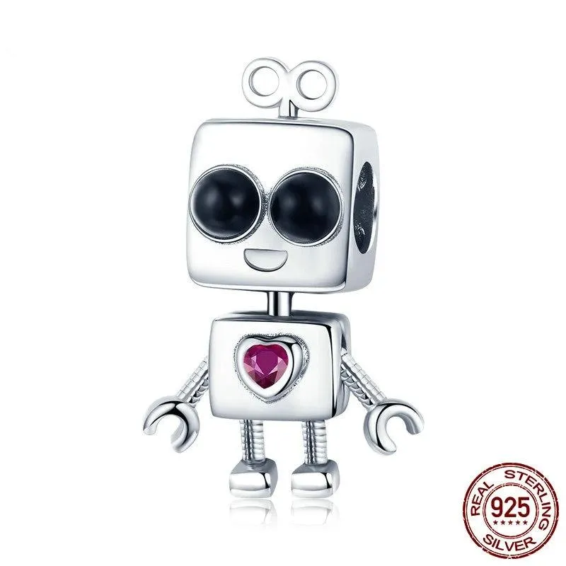 Robot Girls Boys Charm