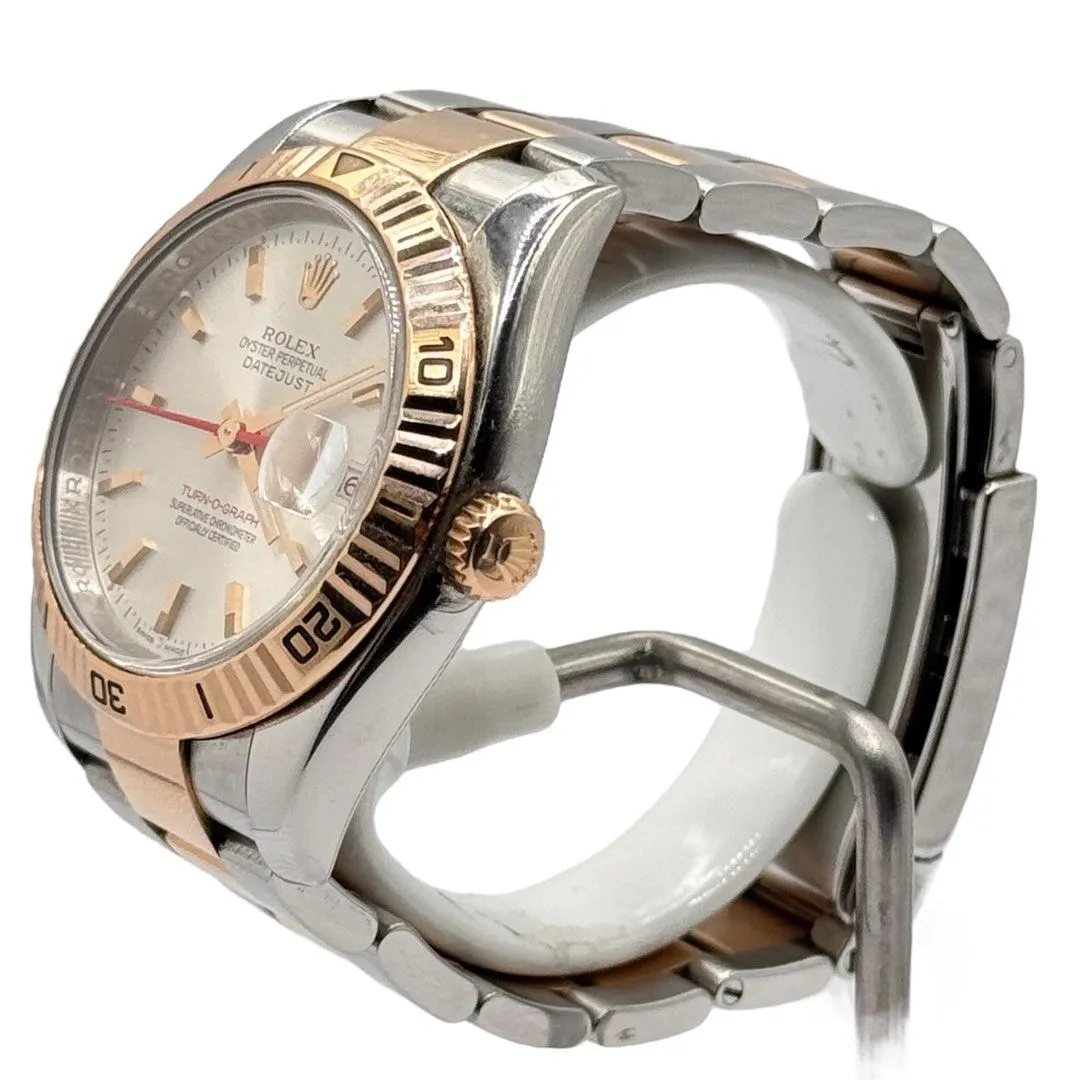 Rolex 116261 Turn O Graph Half Gold (Rose Gold) Automatic Watch, 36mm