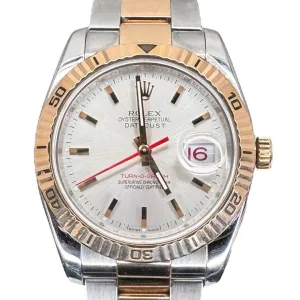Rolex 116261 Turn O Graph Half Gold (Rose Gold) Automatic Watch, 36mm