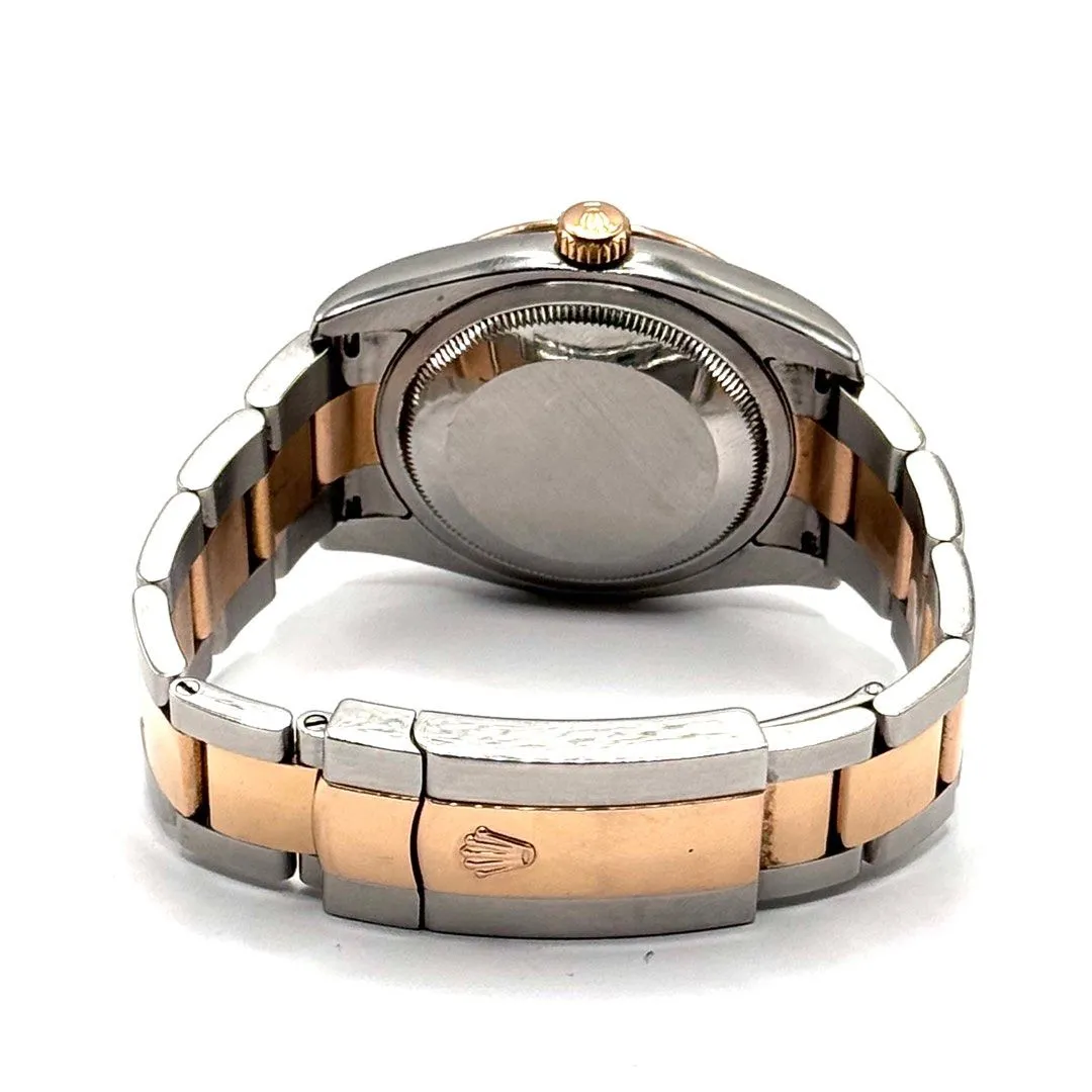 Rolex 116261 Turn O Graph Half Gold (Rose Gold) Automatic Watch, 36mm