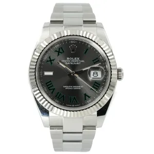 Rolex Datejust 126334 41mm Wimbledon Dial Fluted Bezel 2023 Card only