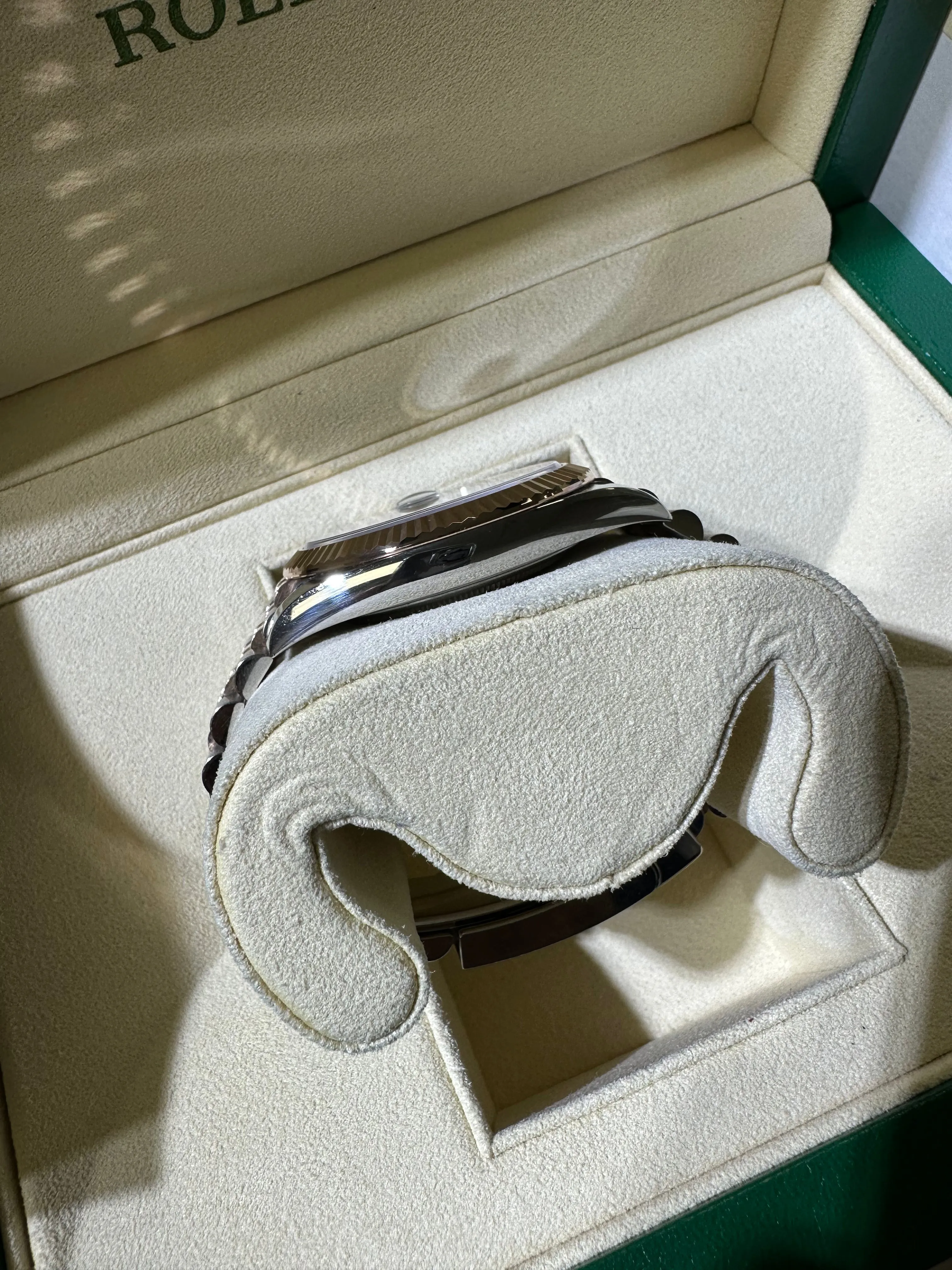Rolex DateJust 41 126331 WIMBLEDON Gray Everose Gold 18K Two Tone Watch CARD