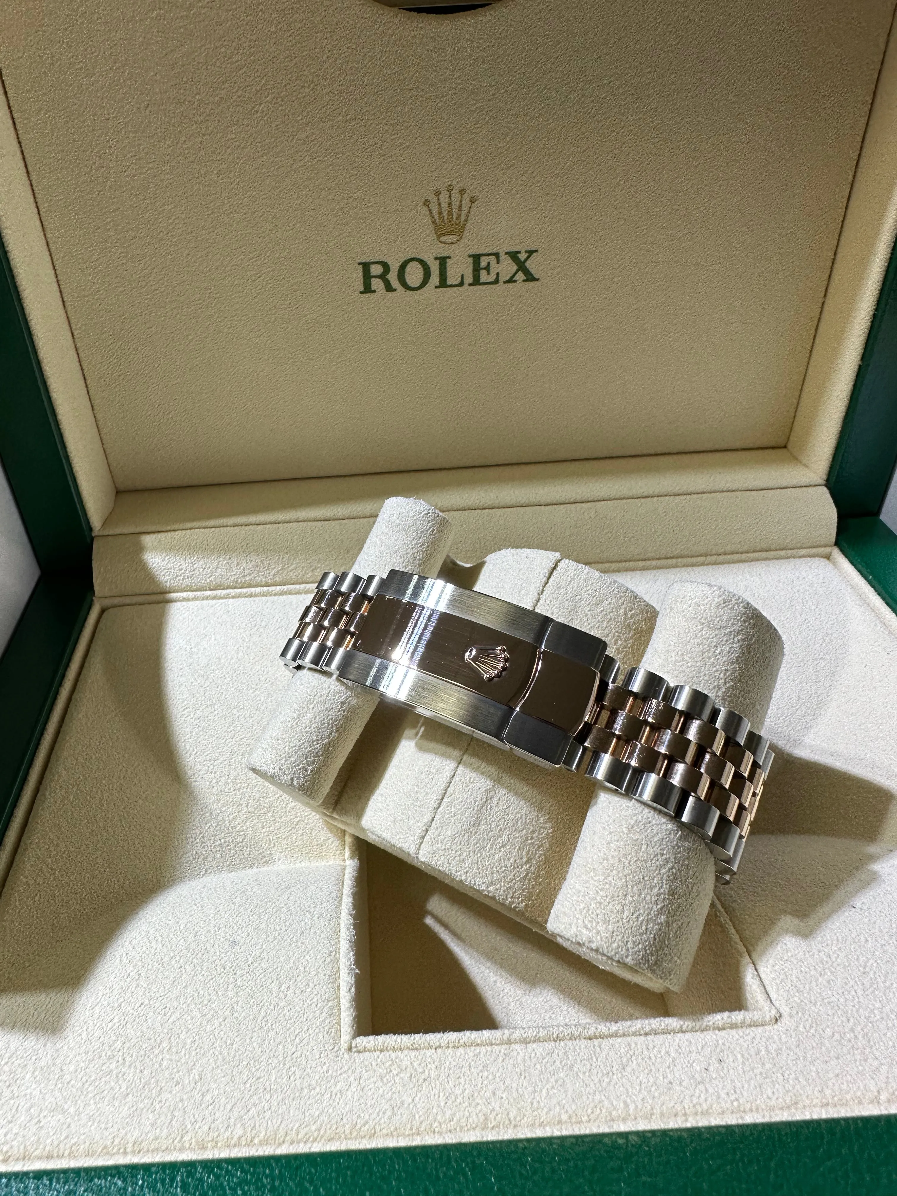 Rolex DateJust 41 126331 WIMBLEDON Gray Everose Gold 18K Two Tone Watch CARD