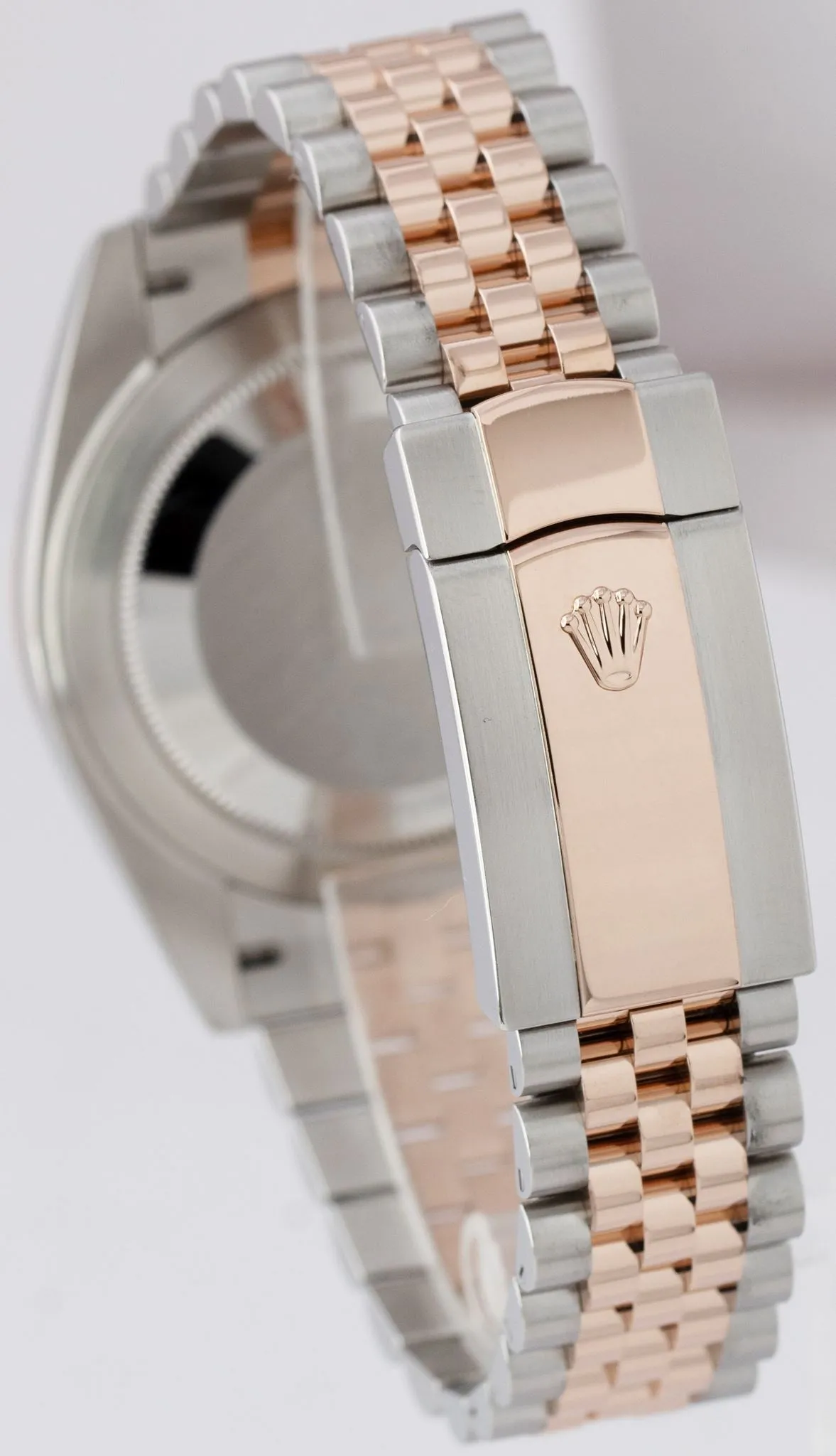 Rolex DateJust 41 126331 WIMBLEDON Gray Everose Gold 18K Two Tone Watch CARD