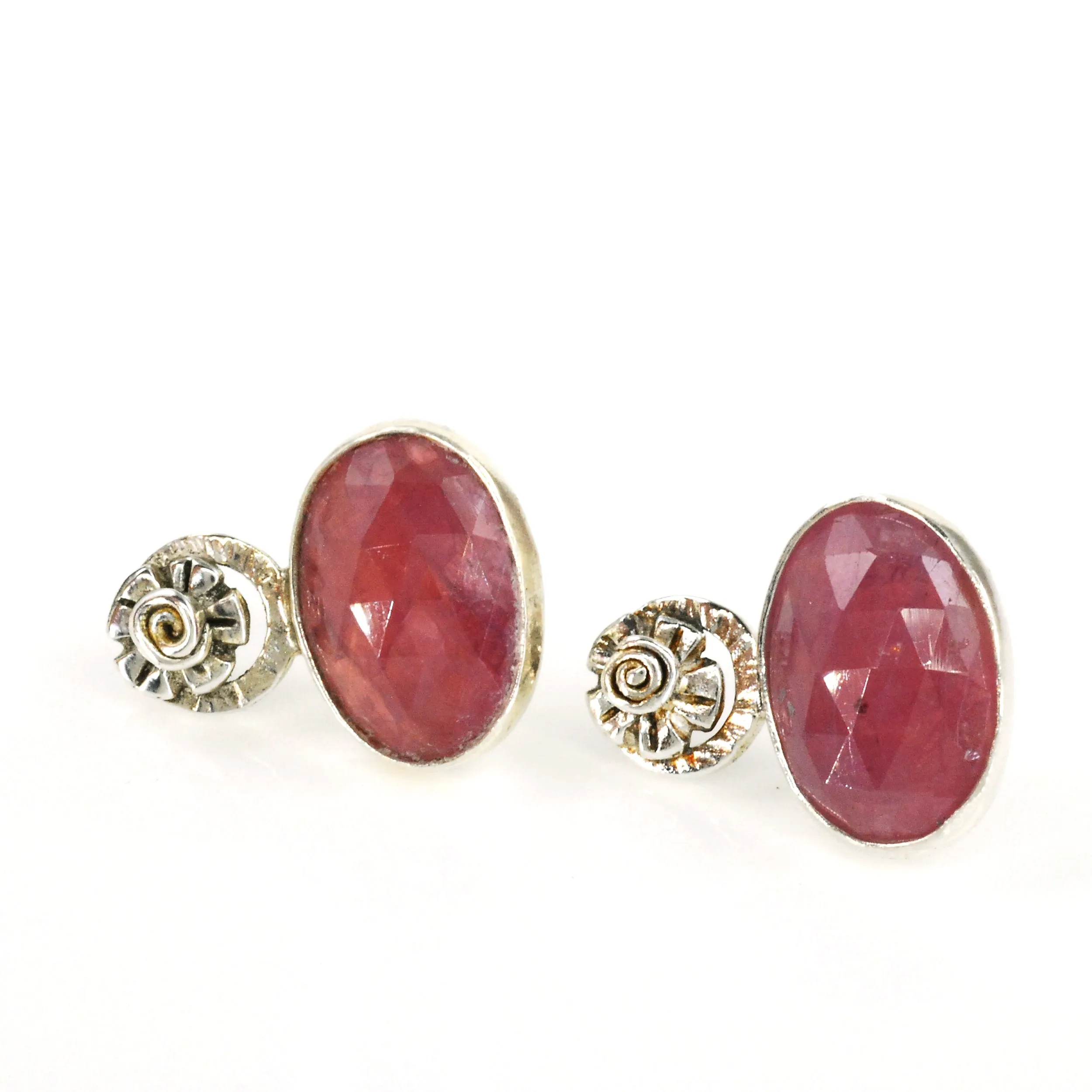 Rose Sapphire Earrings