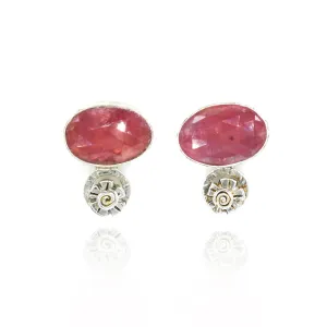 Rose Sapphire Earrings