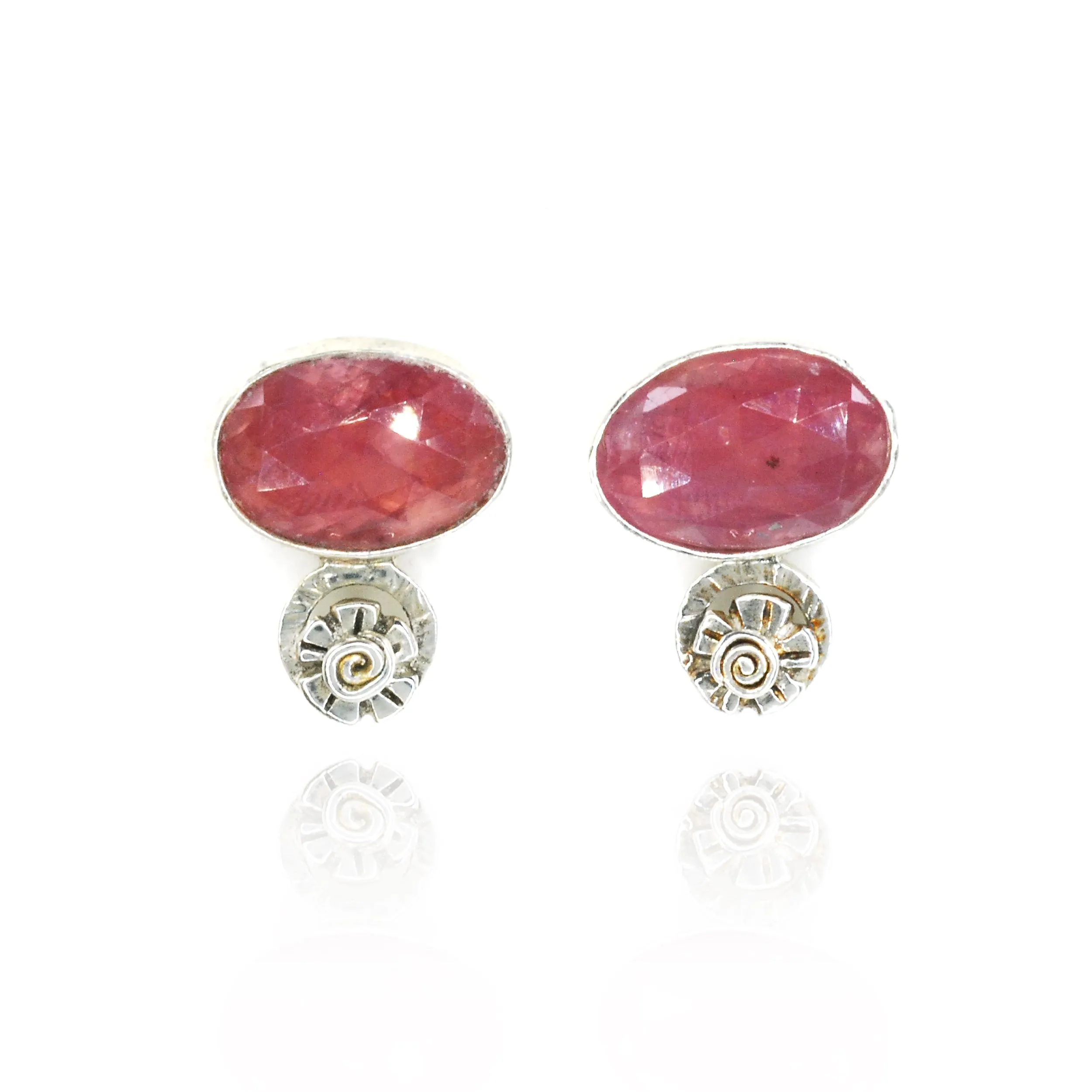 Rose Sapphire Earrings