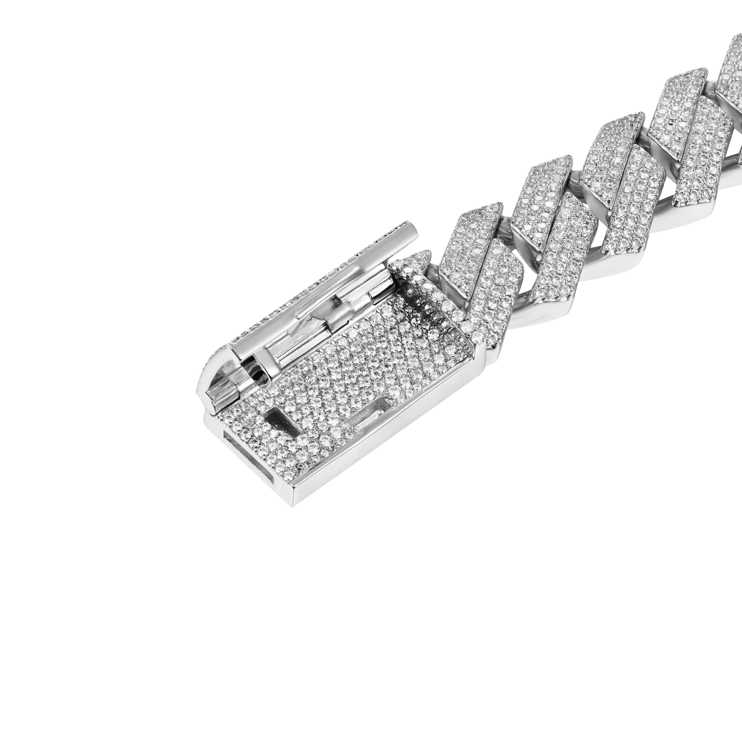 Round Cut Prong Cuban Link Bracelet - 15mm