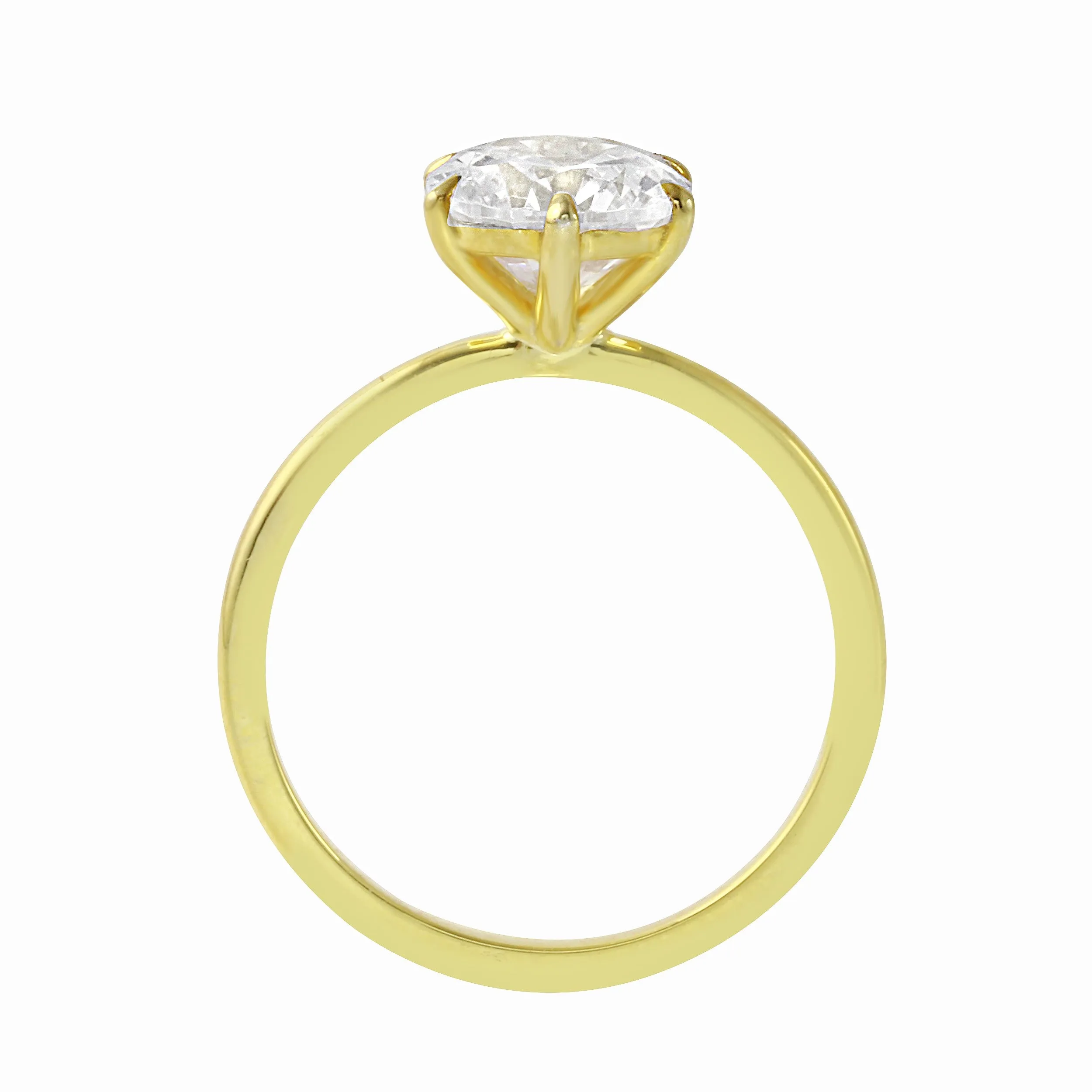Round Diamond Six Prong Solitaire Engagement Ring Setting