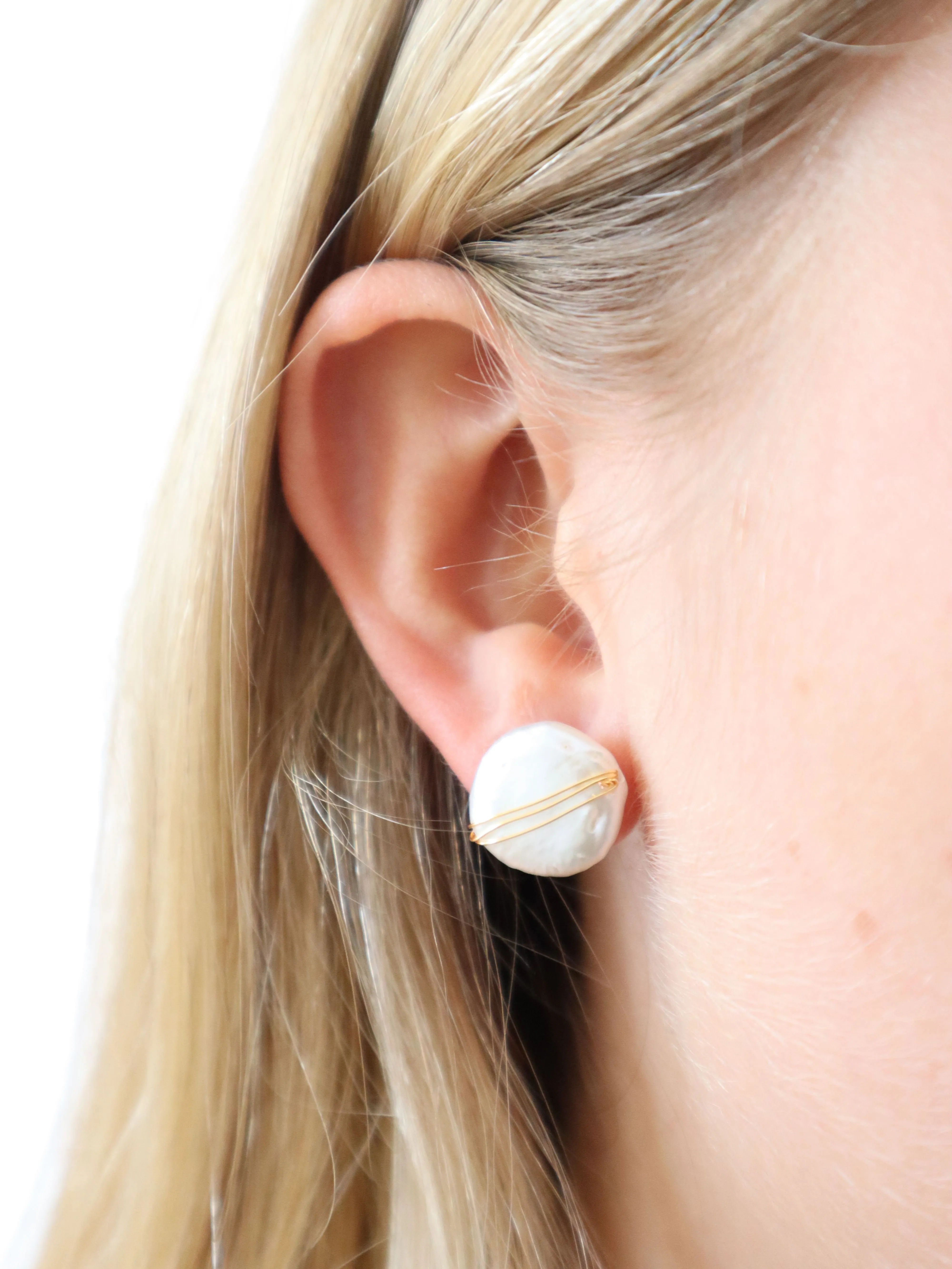 Ruby Earrings Pearl