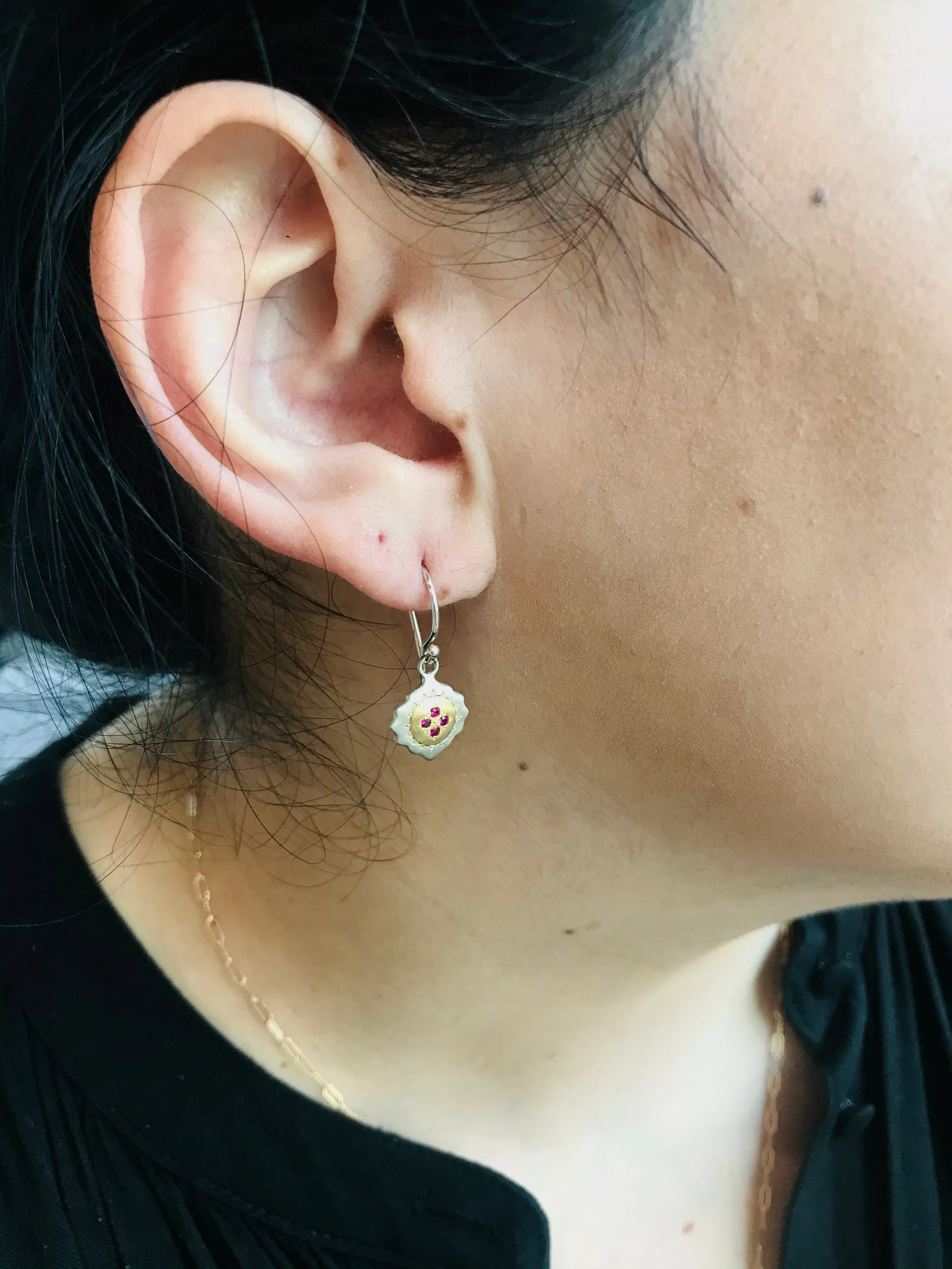 Ruby East and West Earrings