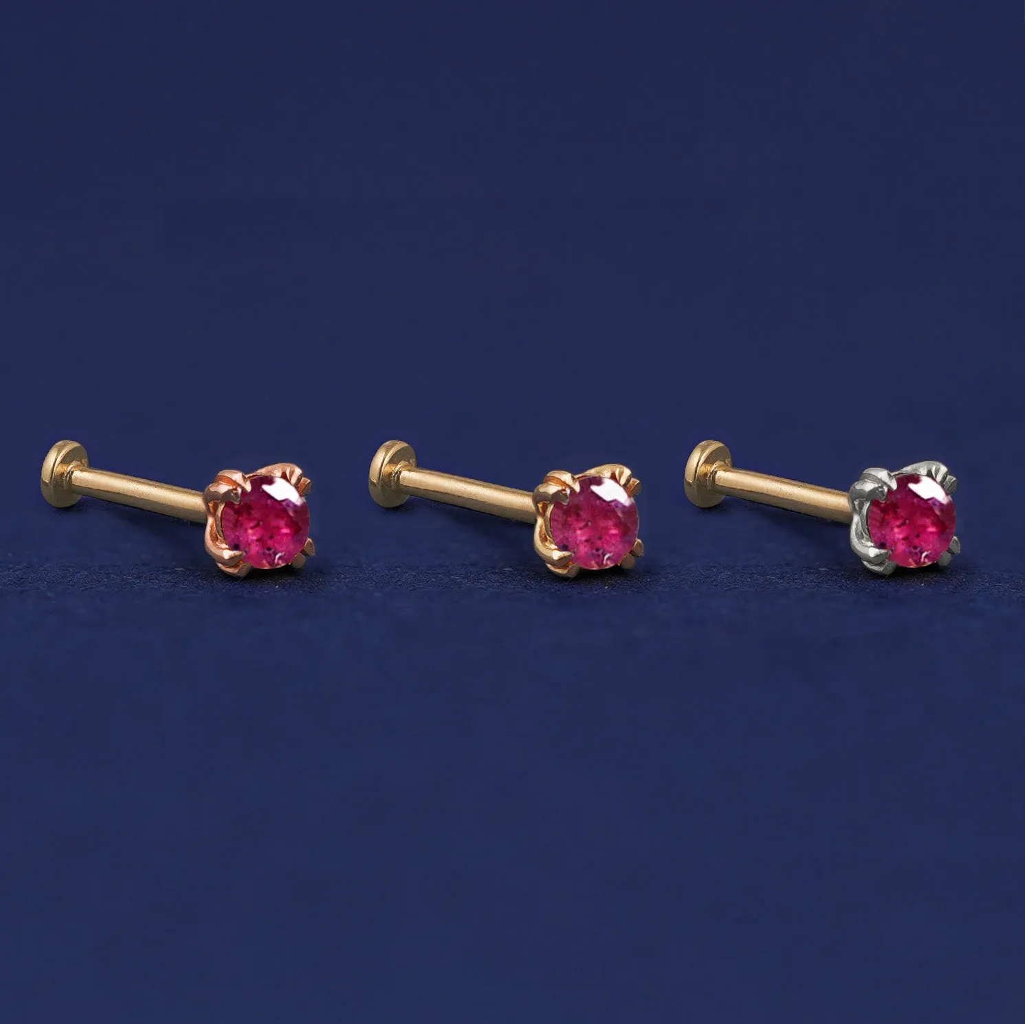 Ruby Flatback Piercing