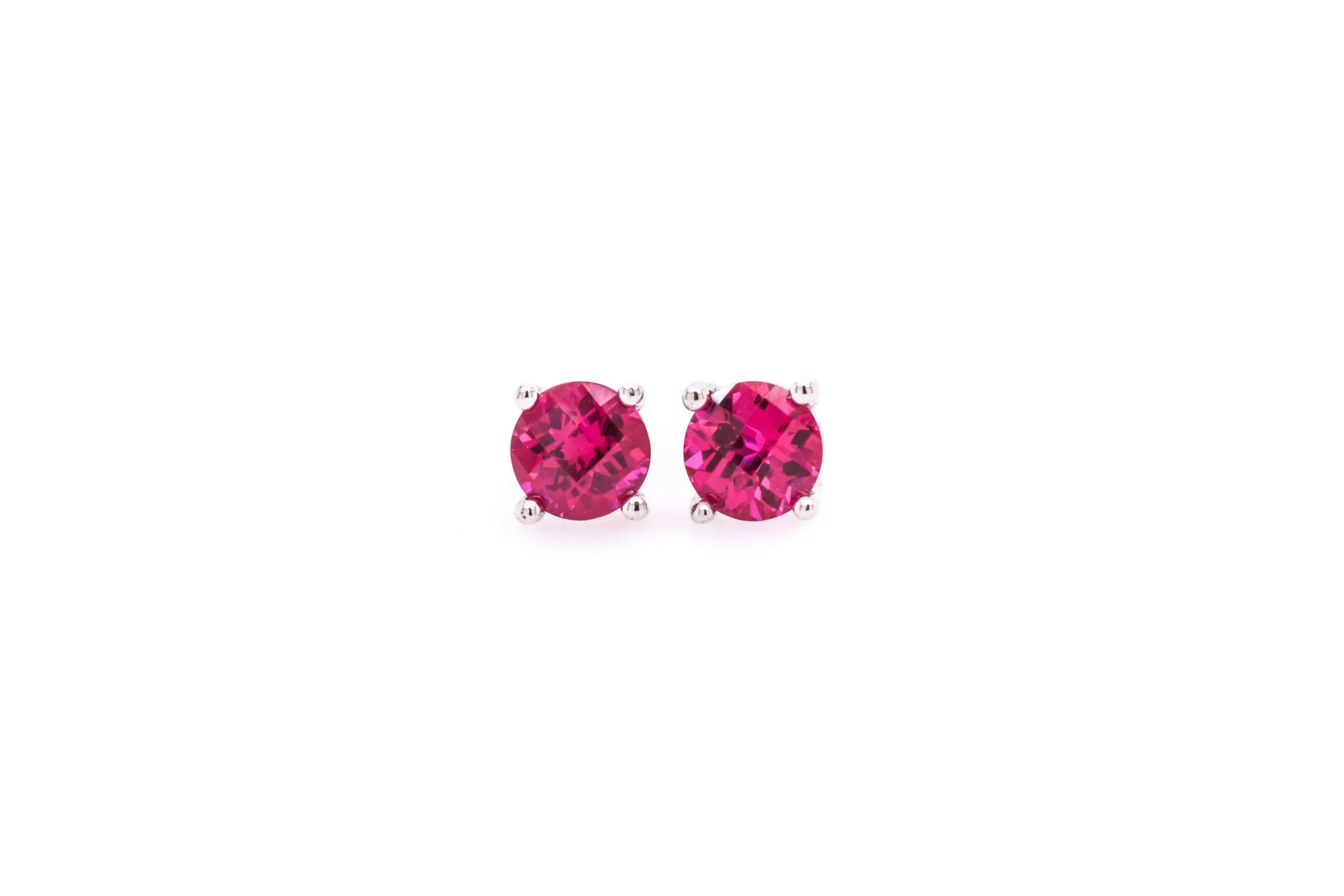 Ruby Round Earrings