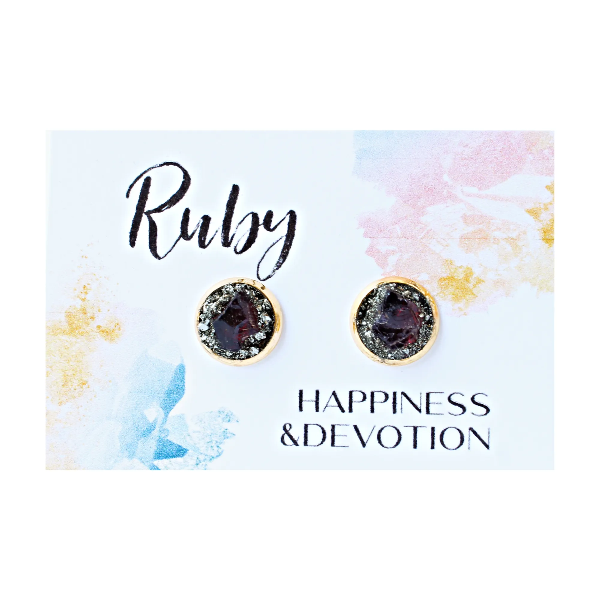 Ruby Stud Earrings