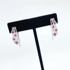 Ruby Triple Hoop Earrings