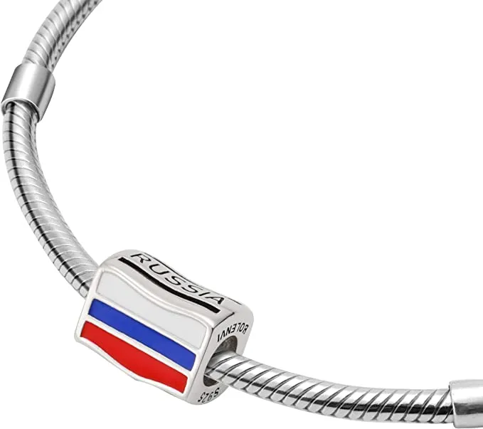 Russia Flag Country Bead Charm