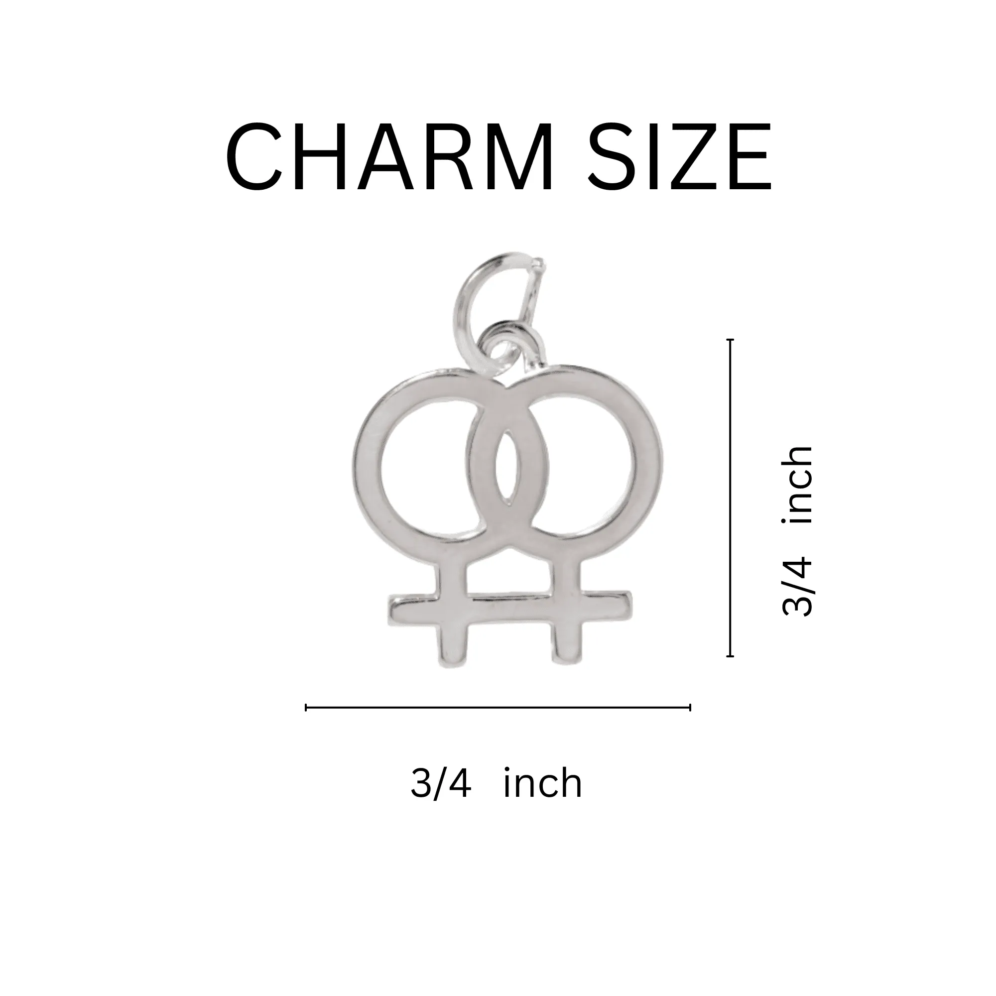 Same Sex Female Symbol Retractable Charm Bracelets