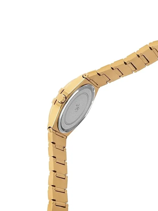 Santa barbara polo & racquet club Analog Gold Dial Women's Watch-SB.1.10540-6