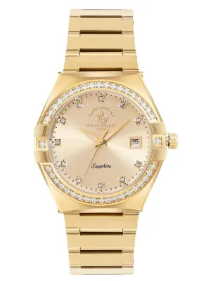 Santa barbara polo & racquet club Analog Gold Dial Women's Watch-SB.1.10540-6