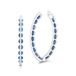 Sapphire 18K White Gold Earrings