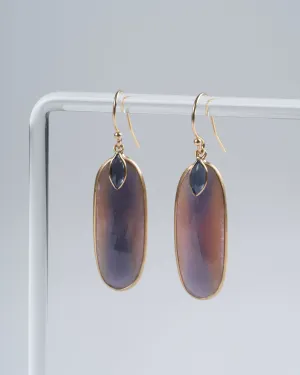 sapphire & blue tourmaline earring