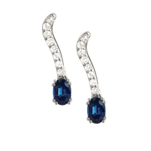 Sapphire and Diamond Drop Earring