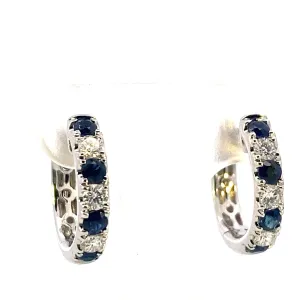 Sapphire and Diamond 'huggie' Earrings