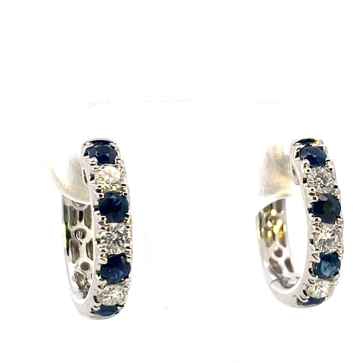 Sapphire and Diamond 'huggie' Earrings