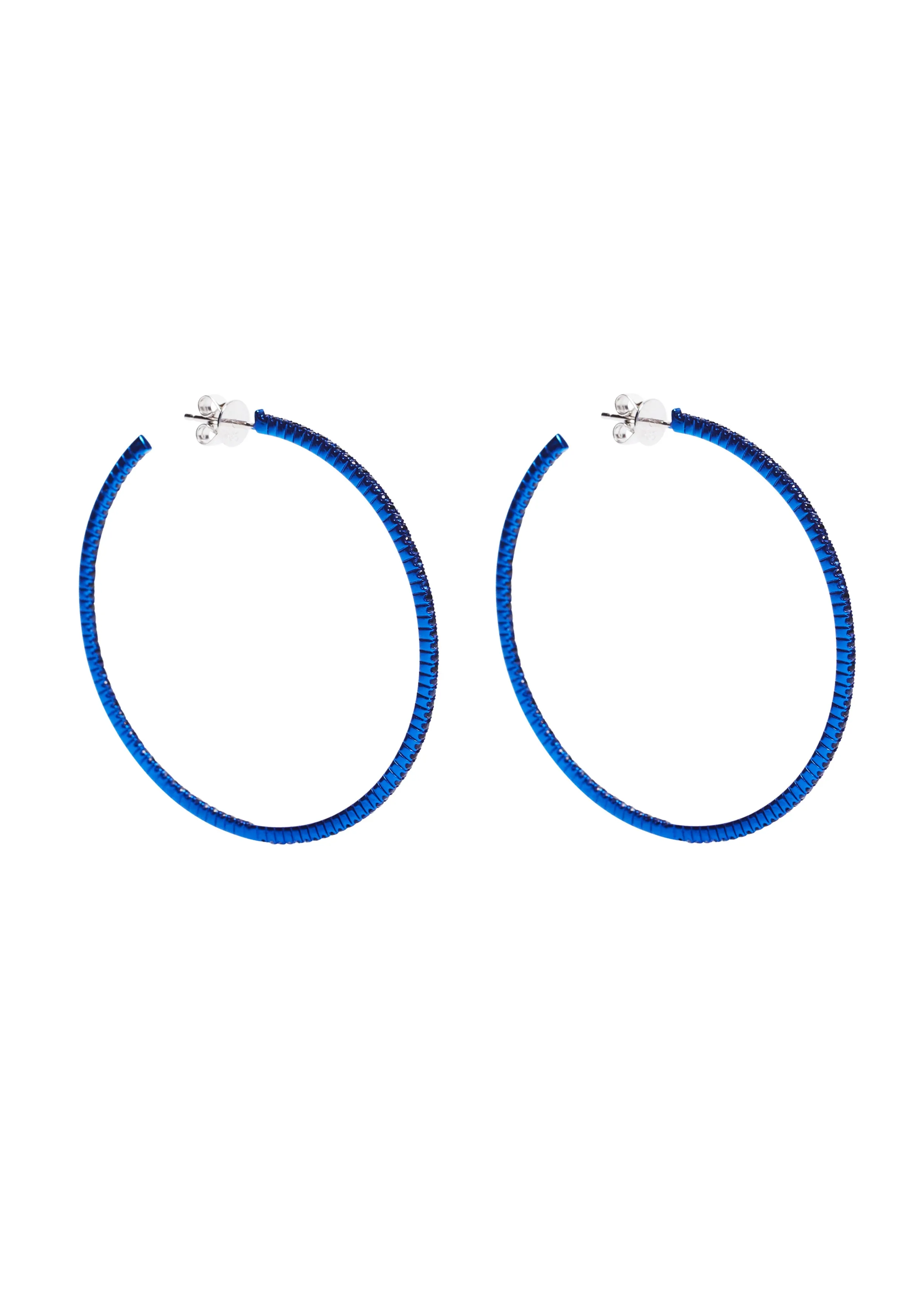 Sapphire Large Hoops