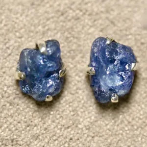 Sapphire Rough Post Earrings