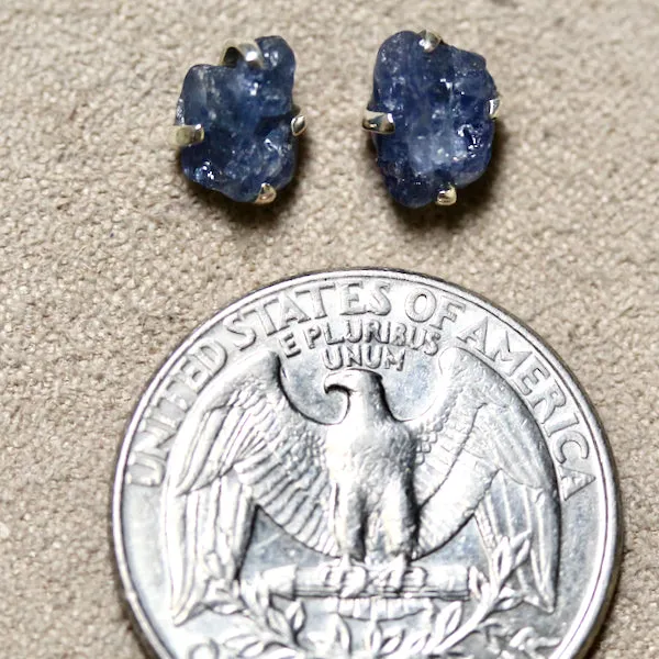 Sapphire Rough Post Earrings
