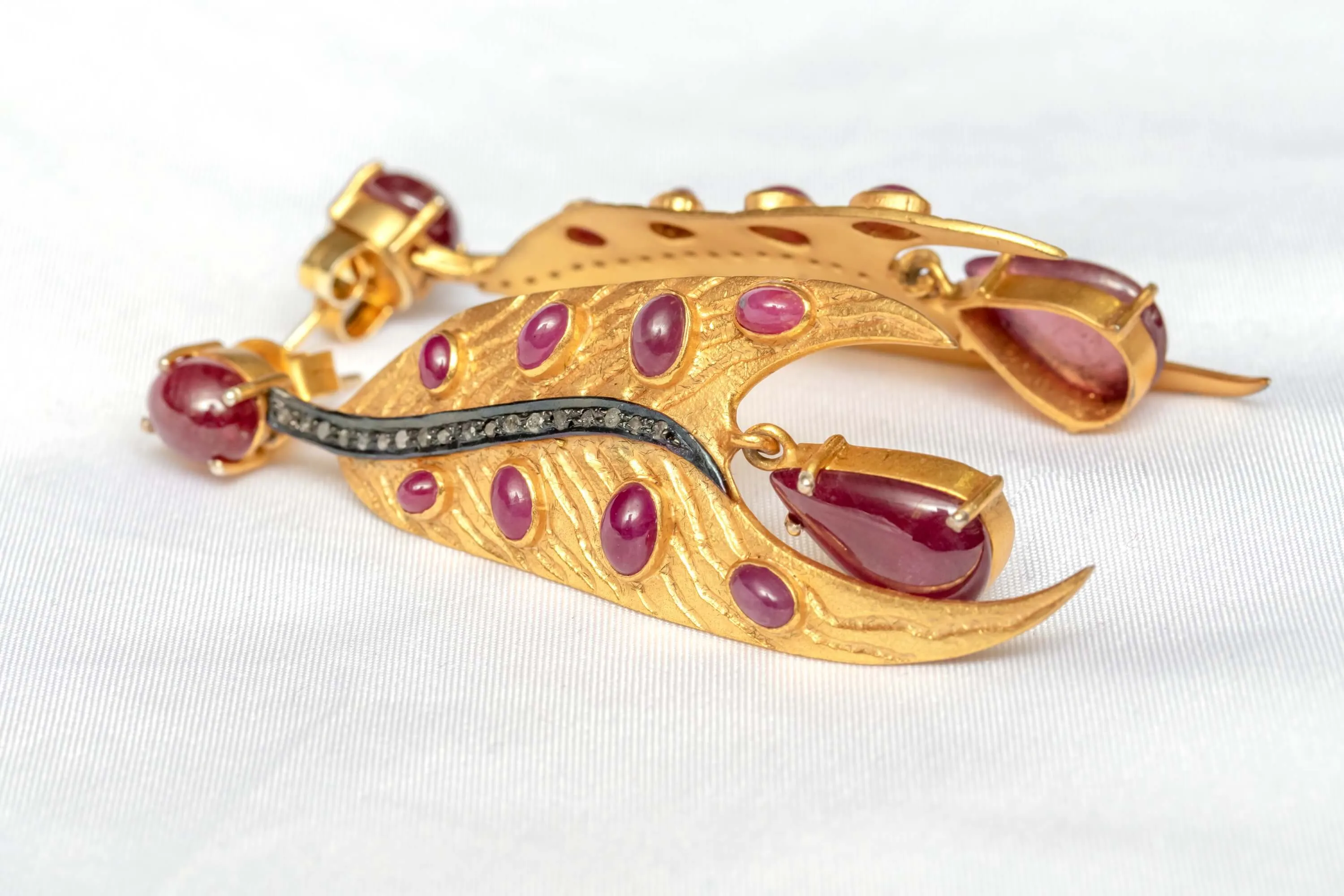 Semi-Precious Ruby Earrings