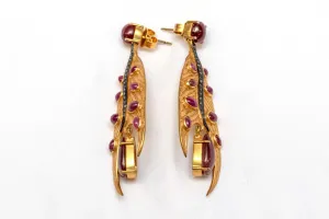 Semi-Precious Ruby Earrings