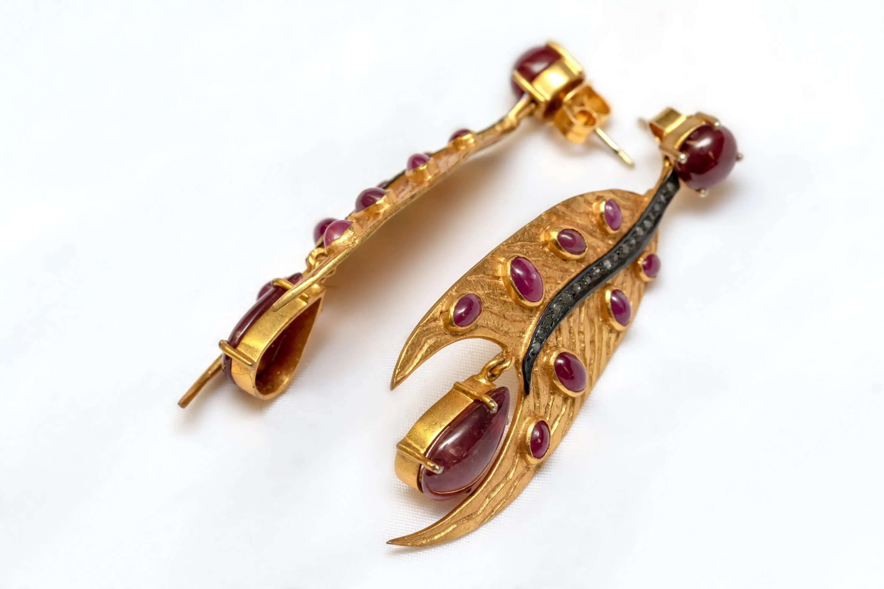 Semi-Precious Ruby Earrings