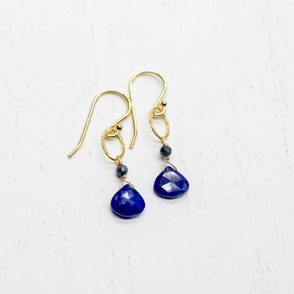 September Birthstone Gold Earrings