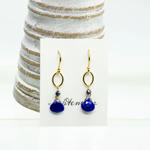 September Birthstone Gold Earrings