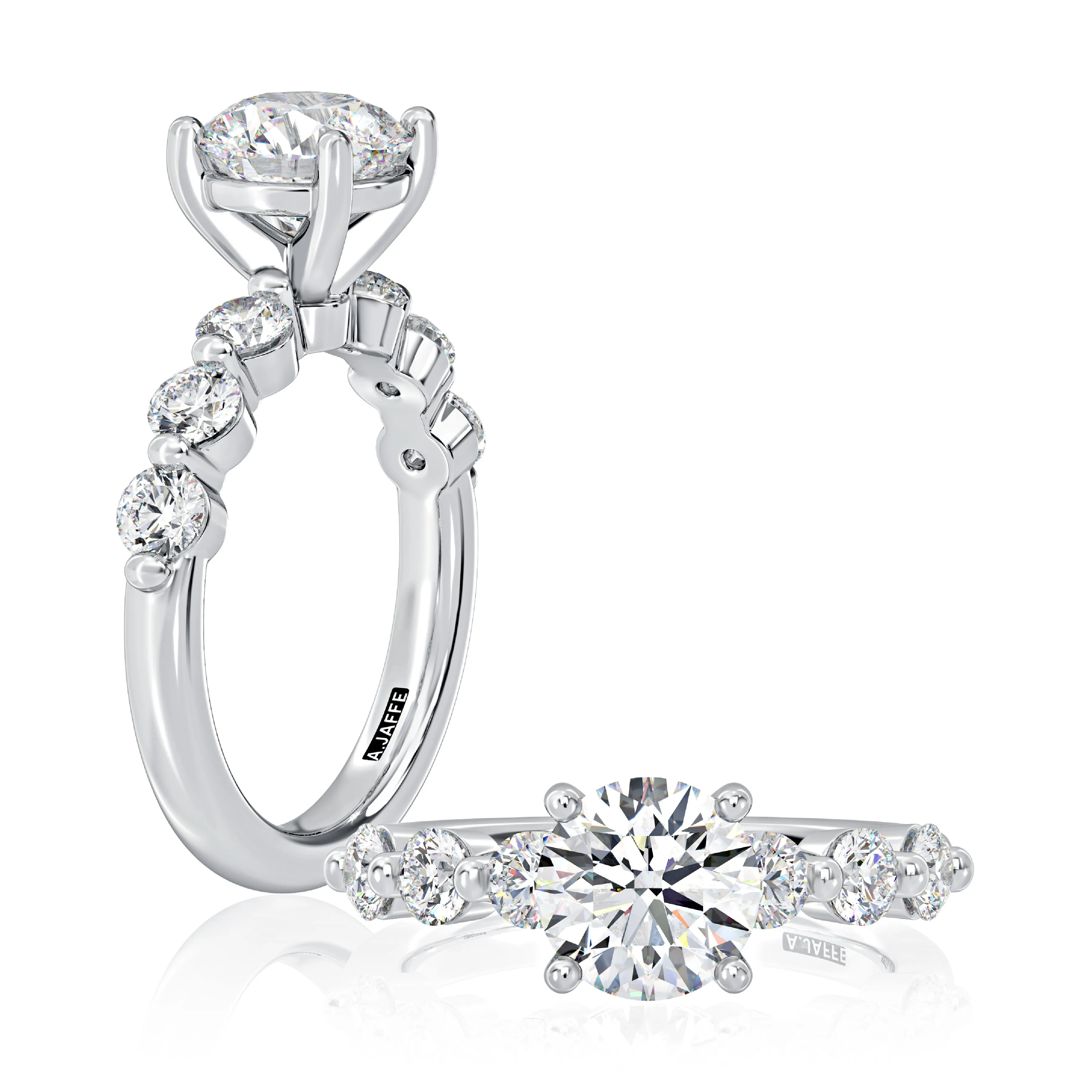 Seven Stone Round Diamond Engagement Ring