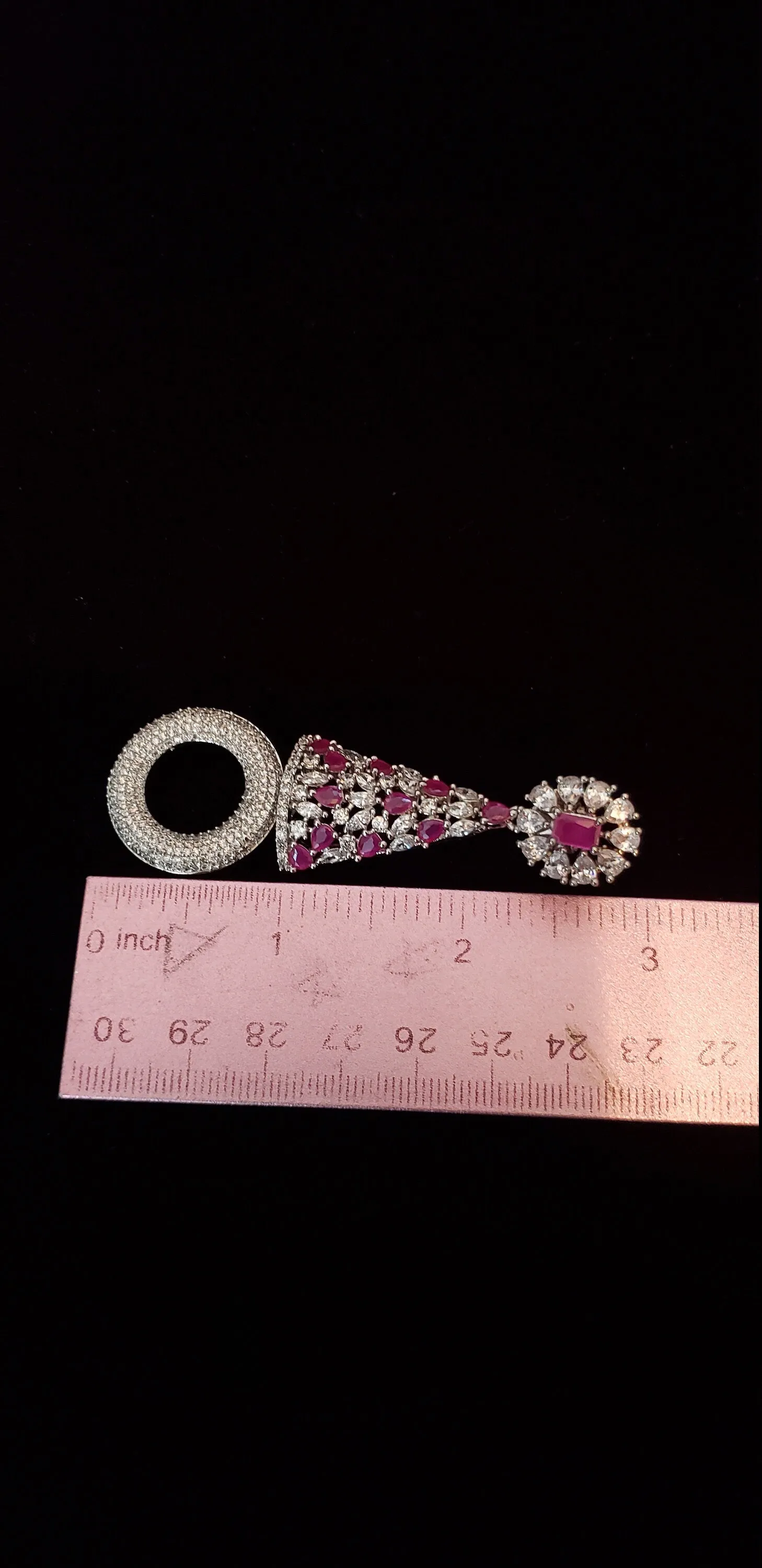 Silver color CZ earrings