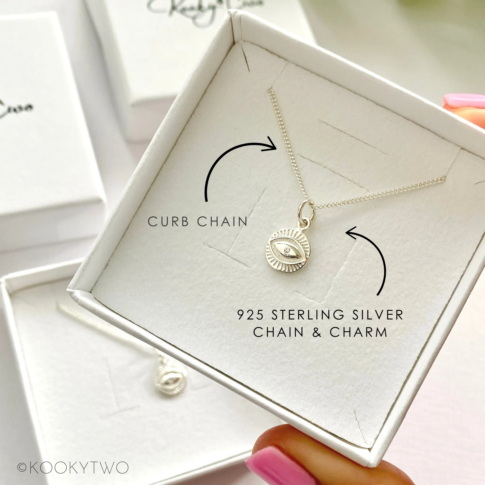 Silver Evil Eye Necklace