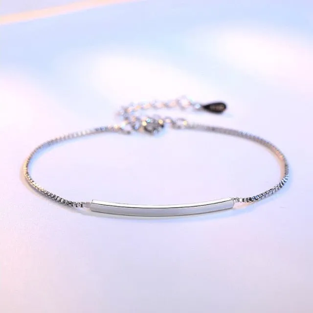 Silver Stars Charm Bracelet Link Chain Women Anniverssary Jewelry Gift