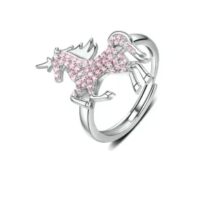 Silver Unicorn  Engagement Ring