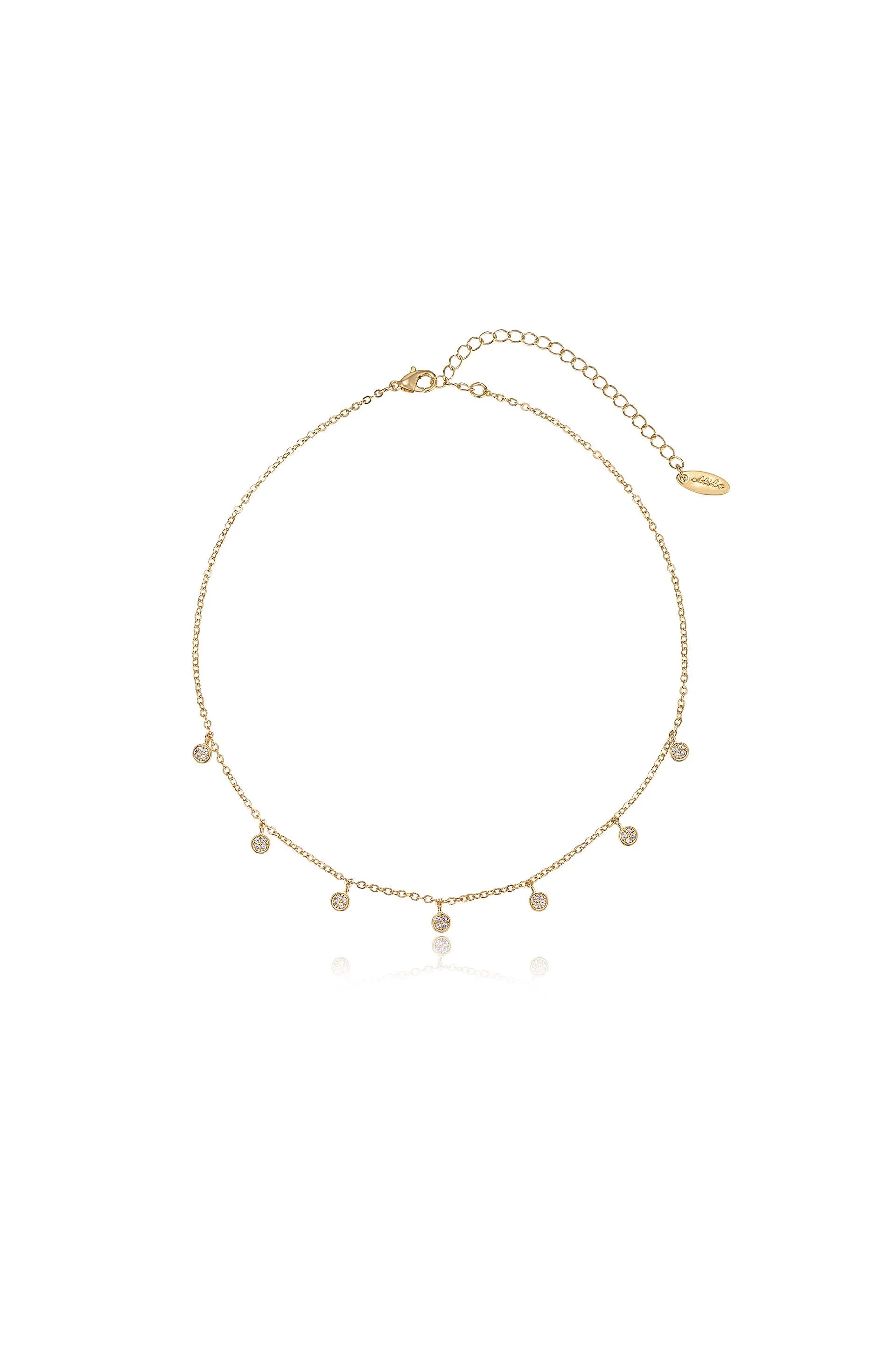 Simplistic Crystal Lariat Necklace Set