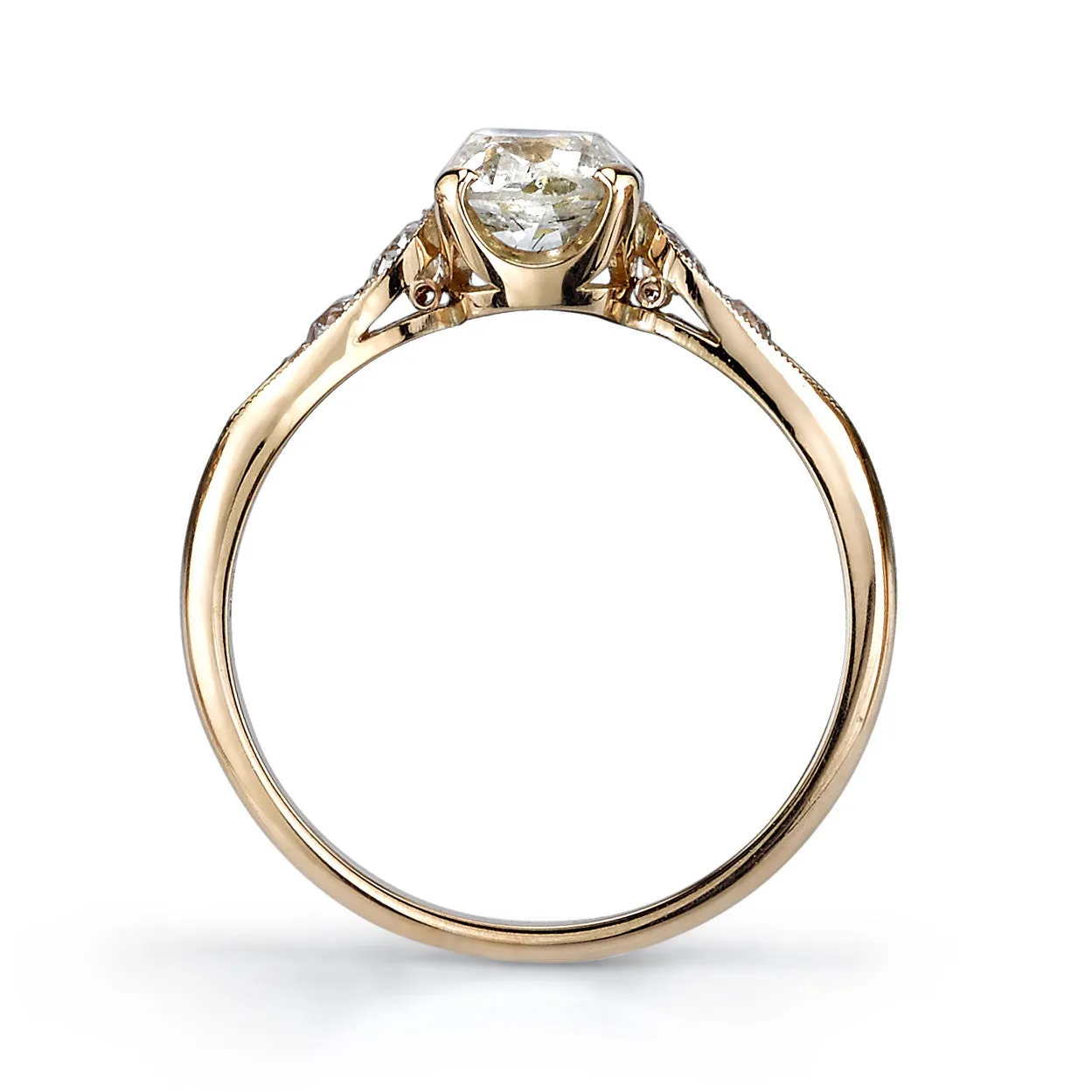 Single Stone Vintage Cushion Engagement Ring